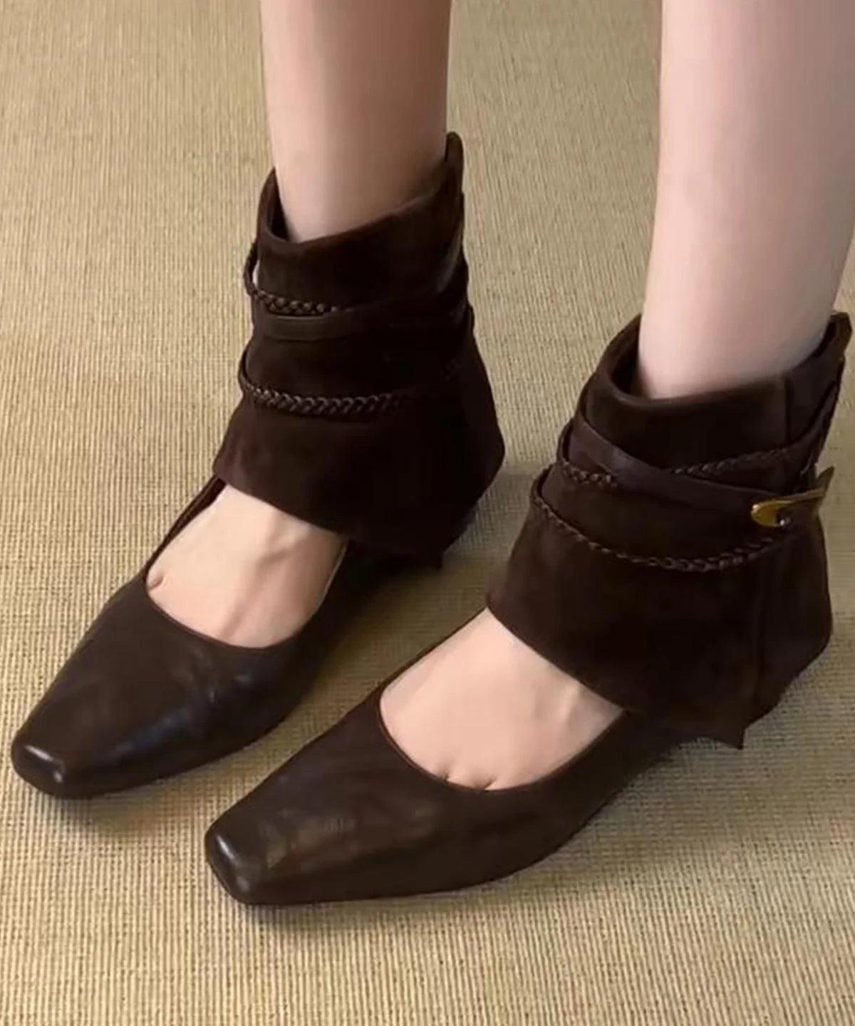 Bottes Femme Ajourées Style Patchwork 3