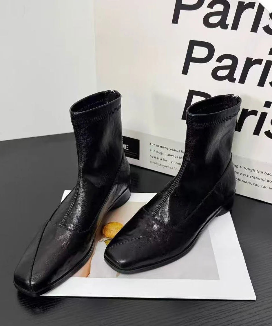 Bottes Femme Bout Carré Style Patchwork 1
