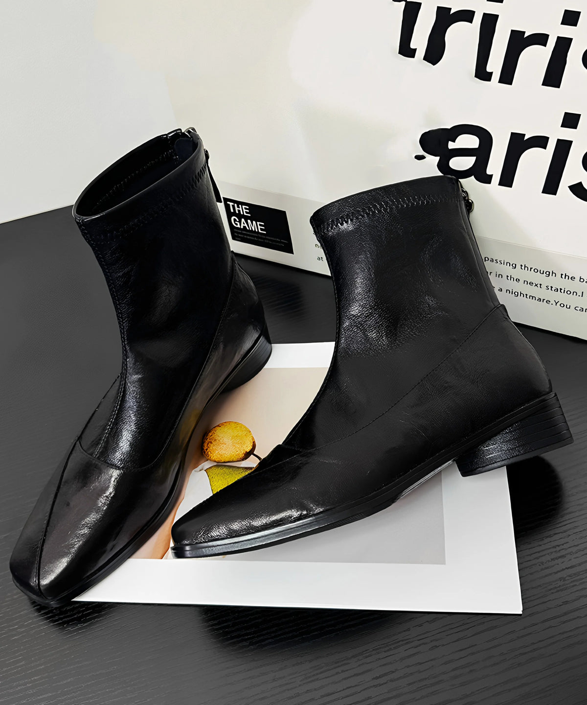 Bottes Femme Bout Carré Style Patchwork 4