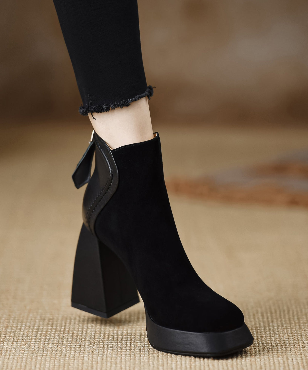 Bottes Femme Chic avec Fermeture Éclair 0