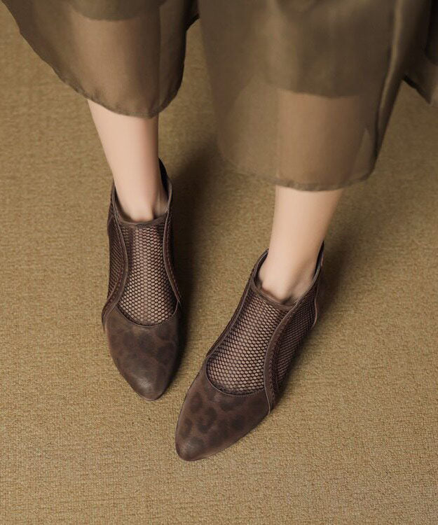 Bottes Femme Style Léopard Ajouré 3