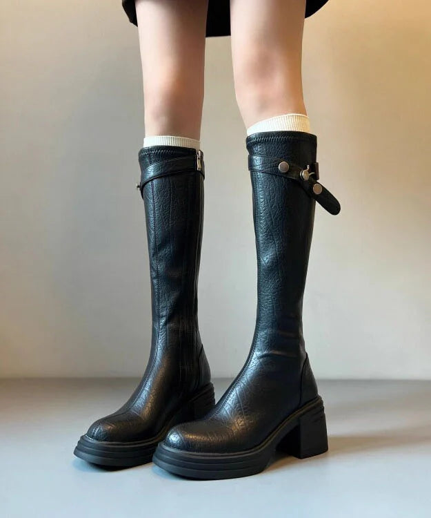 Bottes Femme à Semelle Épaisse Style Moderne 2