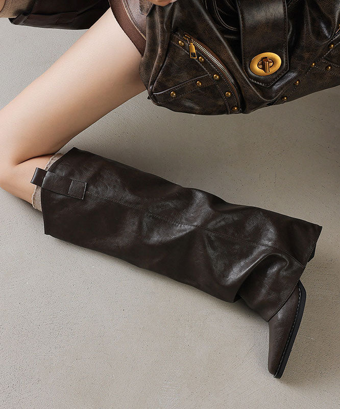Bottes Femme à Talon Compensé Bout Pointu 1