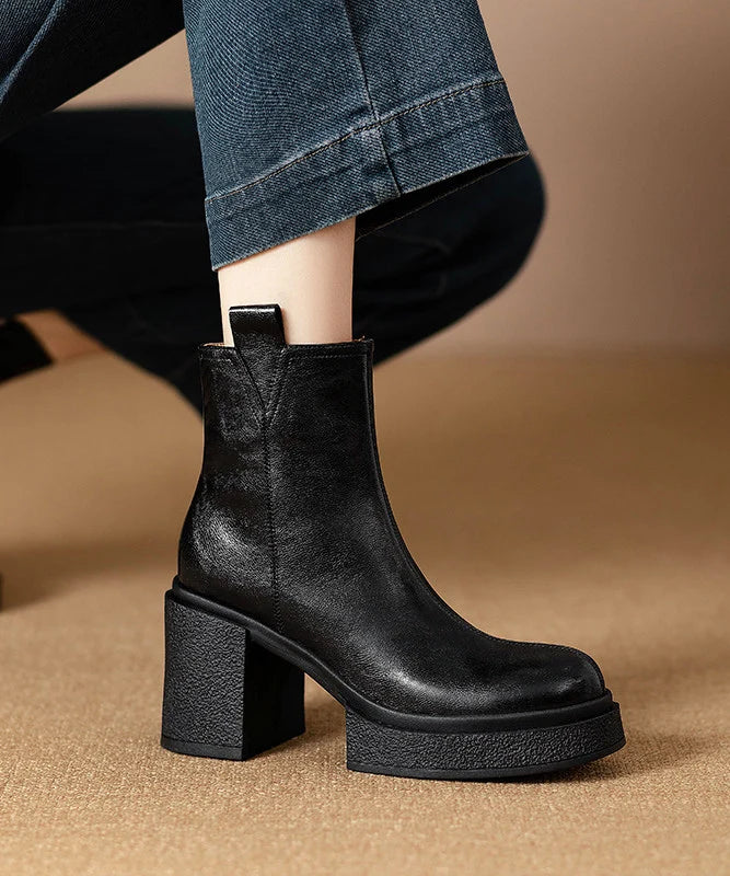Bottes Femme à Talon Épais Style Tressé 2