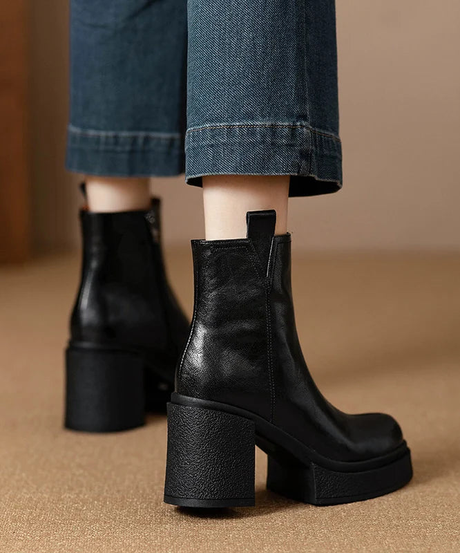Bottes Femme à Talon Épais Style Tressé 4