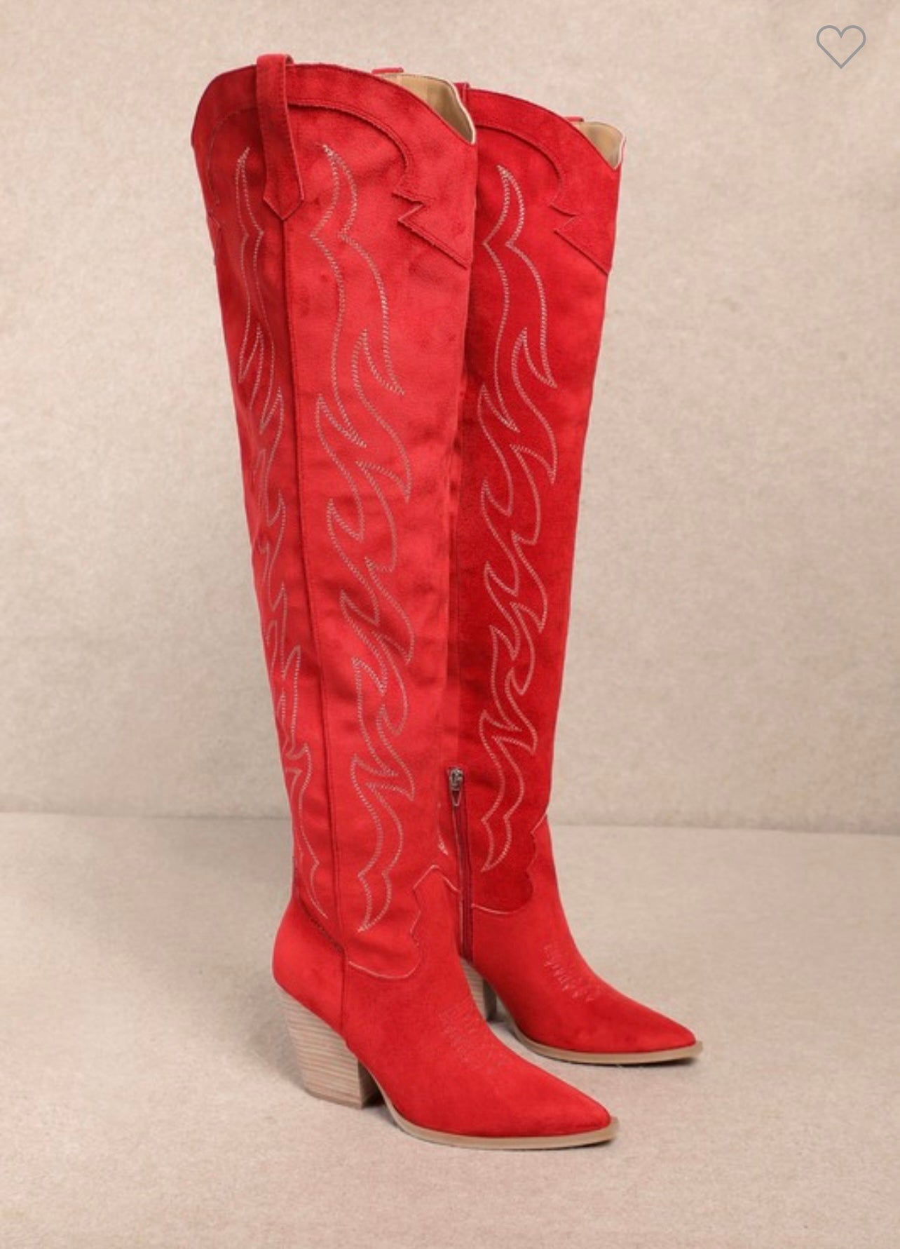 Bottes Femmes Genoux Western Cuir Durable 2