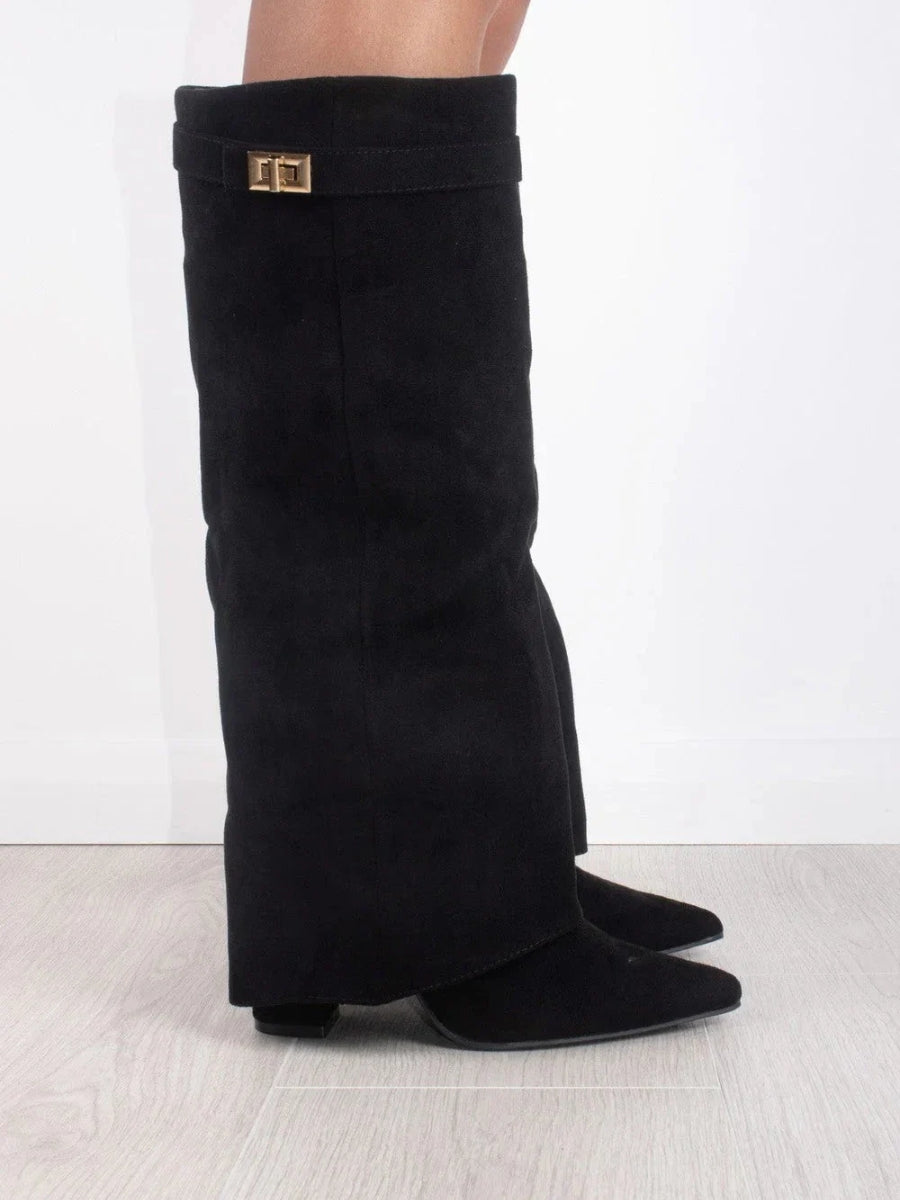Bottes Femmes Hautes avec Détails Dorés 1