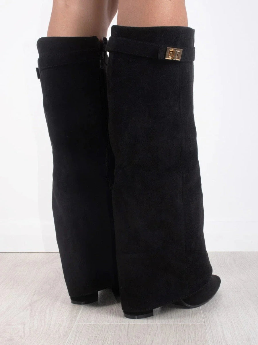 Bottes Femmes Hautes avec Détails Dorés 3