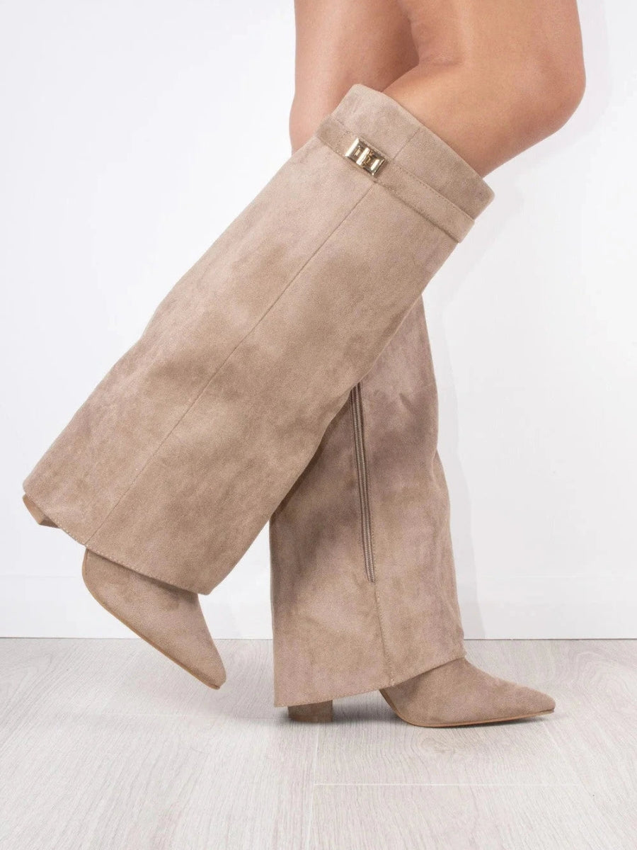 Bottes Femmes Hautes avec Détails Dorés 4