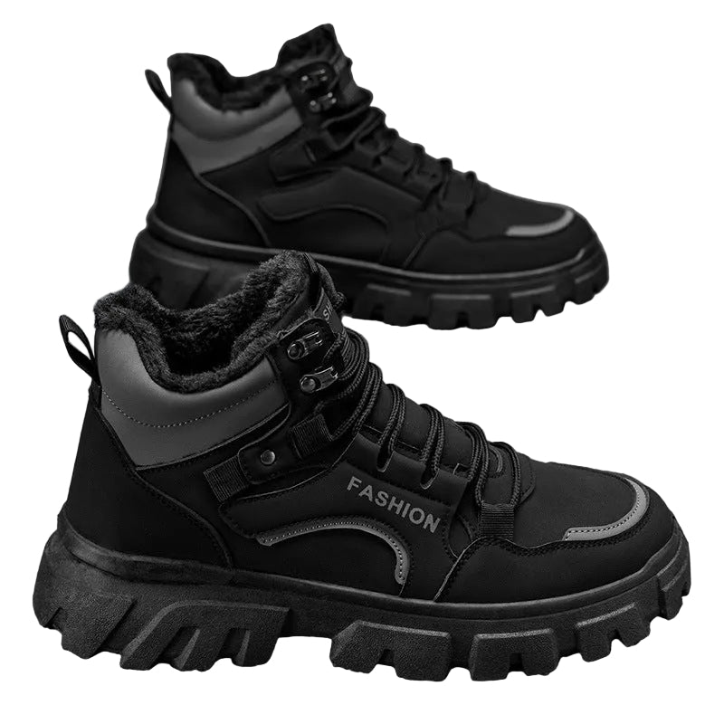 Bottes Hiver Femme Modernes avec Col Haut et Semelle Antidérapante 0