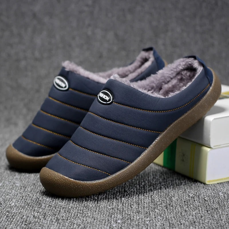 Bottes Hiver Homme Matelassées avec Doublure en Fausse Fourrure et Semelles en Caoutchouc 4