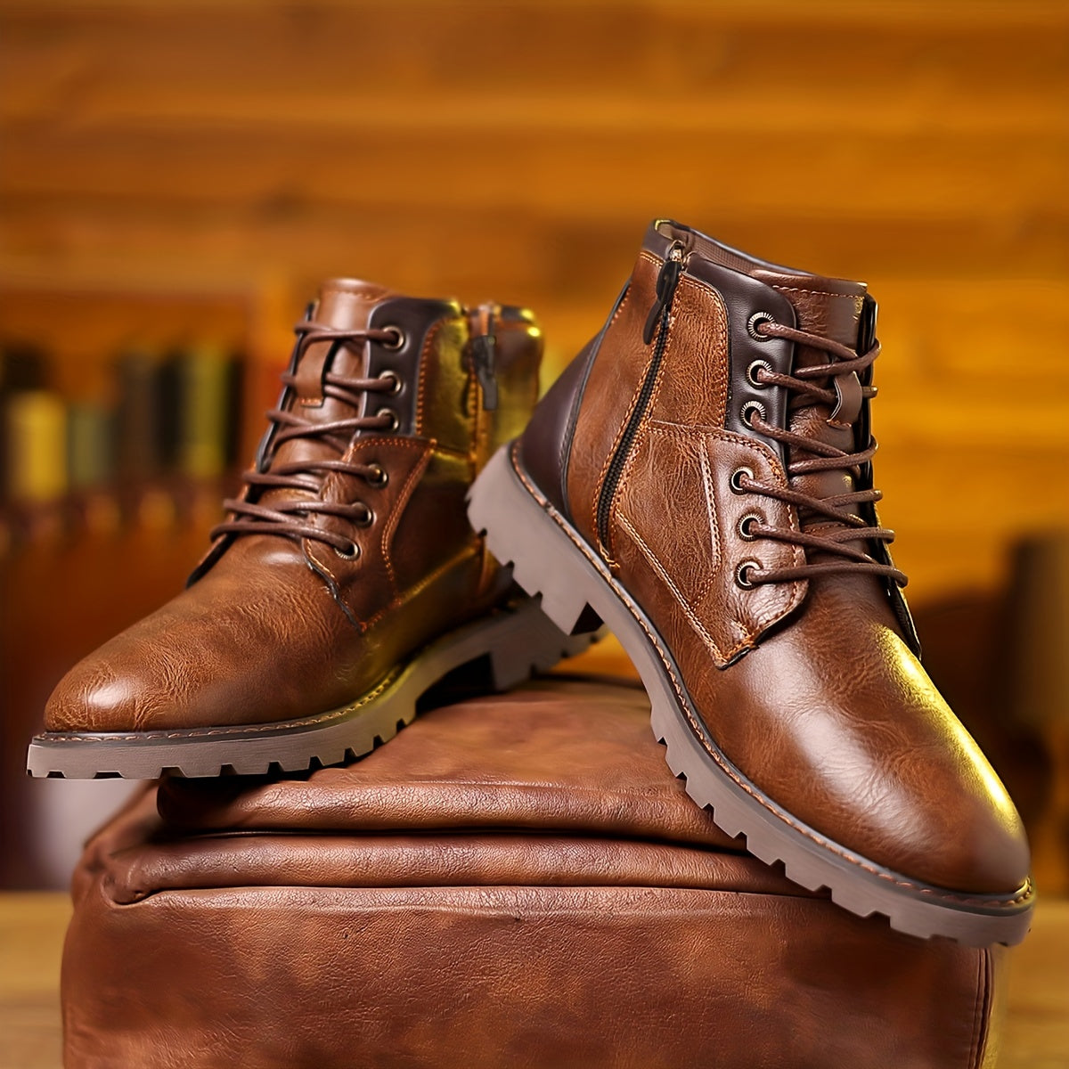 Bottes Homme Cuir Zippées Modernes 4