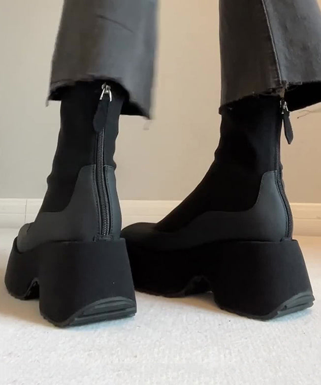 Bottes à plateforme tendance avec fermeture éclair 4