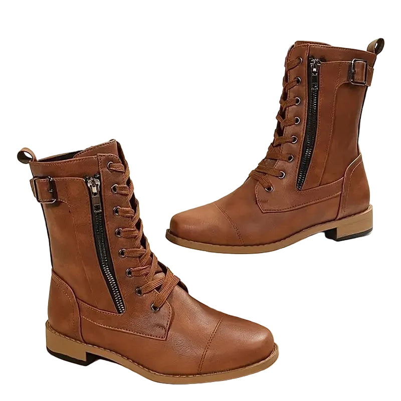 Bottes de Combat Femme avec Glissière Latérale 0