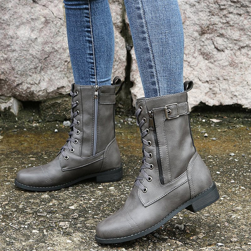 Bottes de Combat Femme avec Glissière Latérale 4