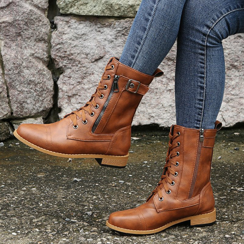 Bottes de Combat Femme avec Glissière Latérale 6