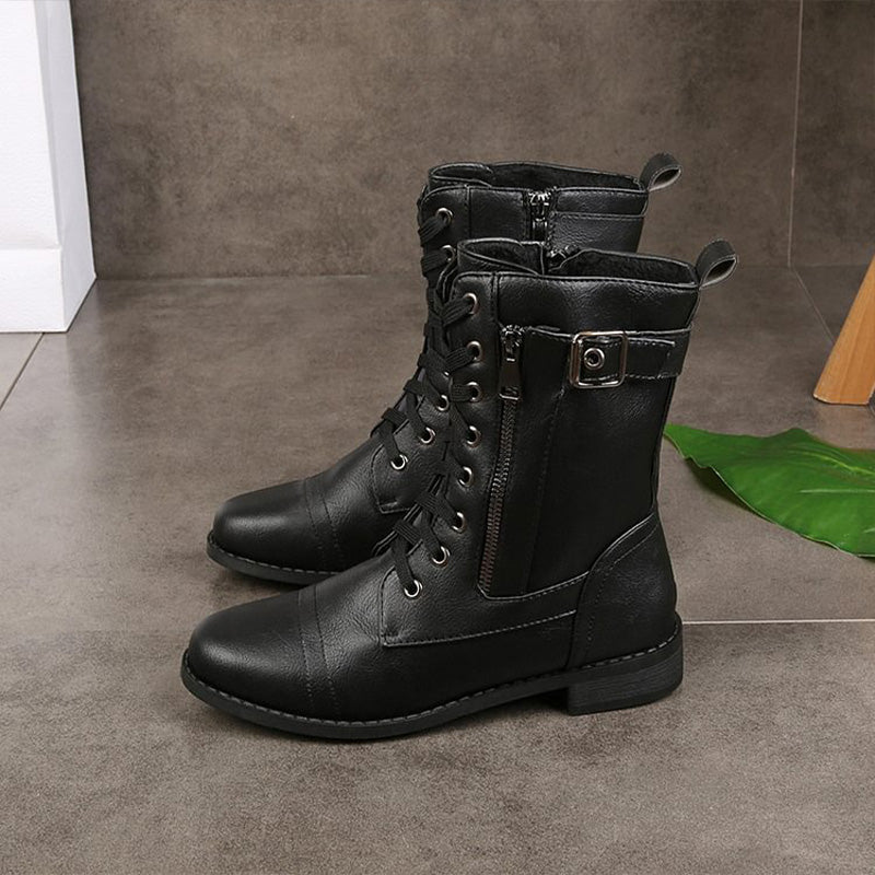 Bottes de Combat Femme avec Glissière Latérale 7