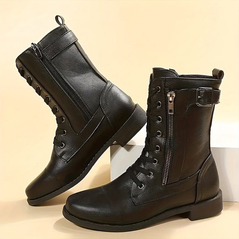 Bottes de Combat Femme avec Glissière Latérale 9