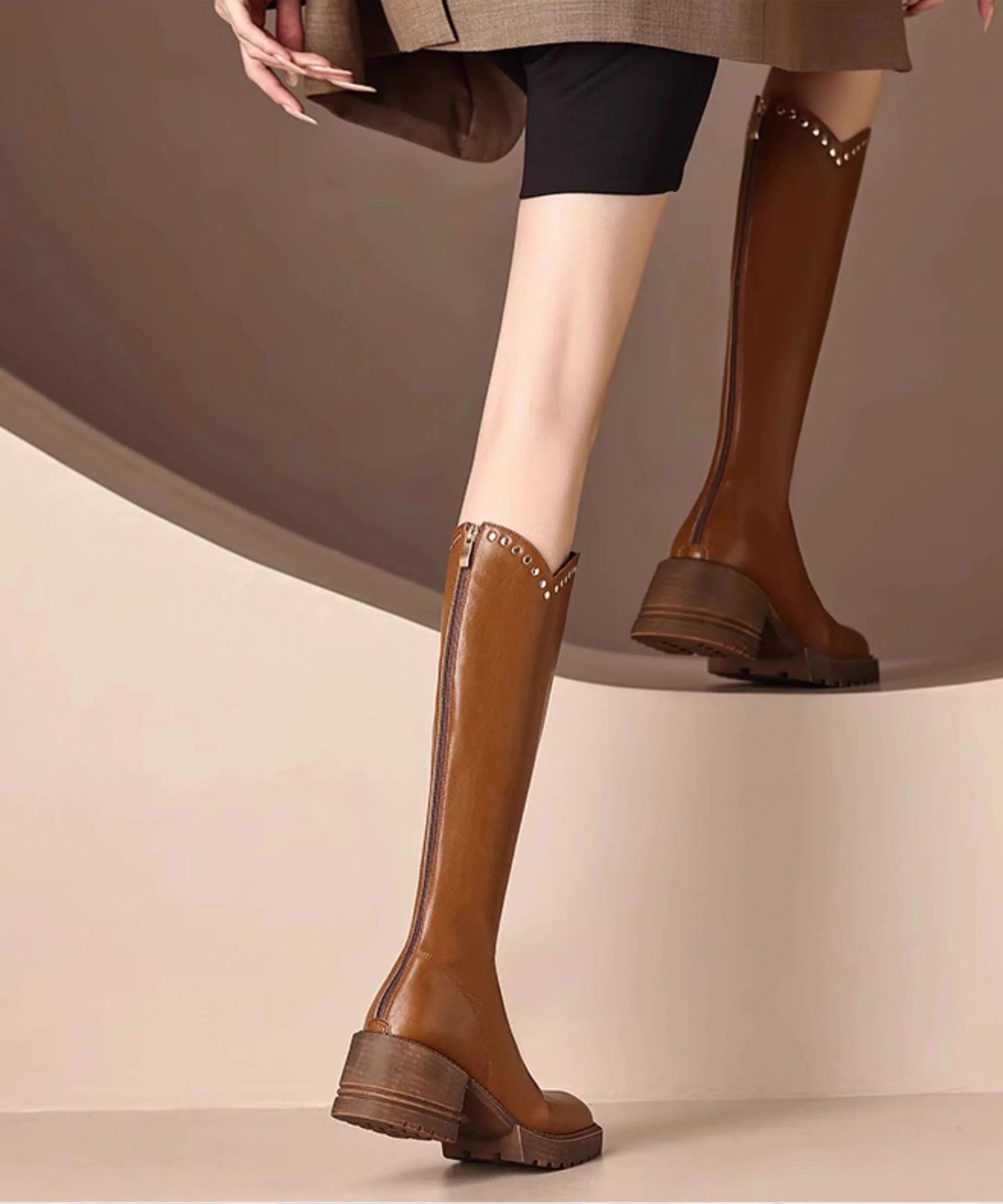 Bottes de combat montantes pour homme style militaire 2