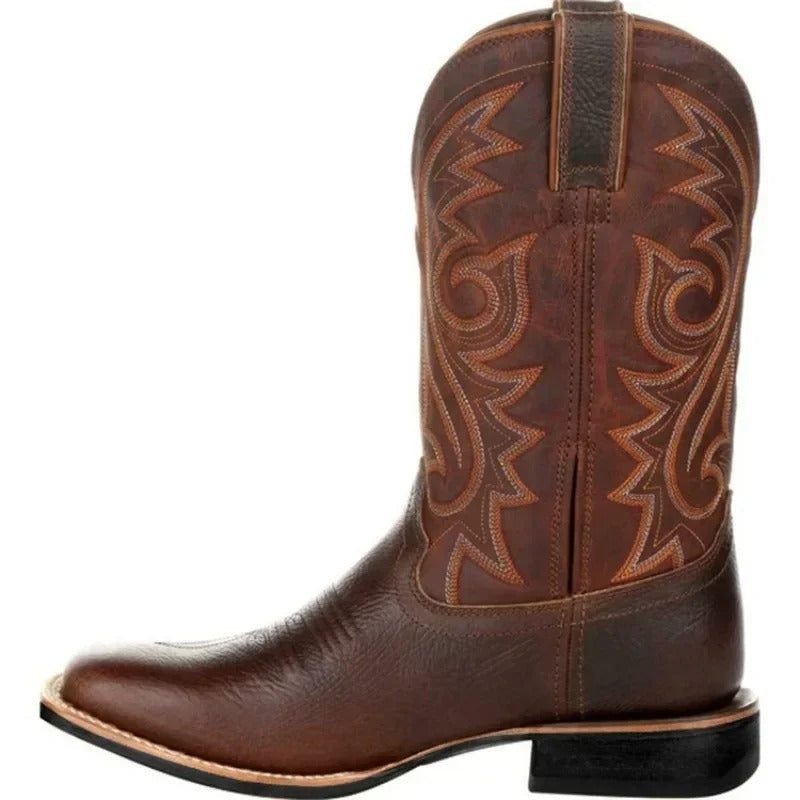 Bottes de cowboy en similicuir pour hommes 8