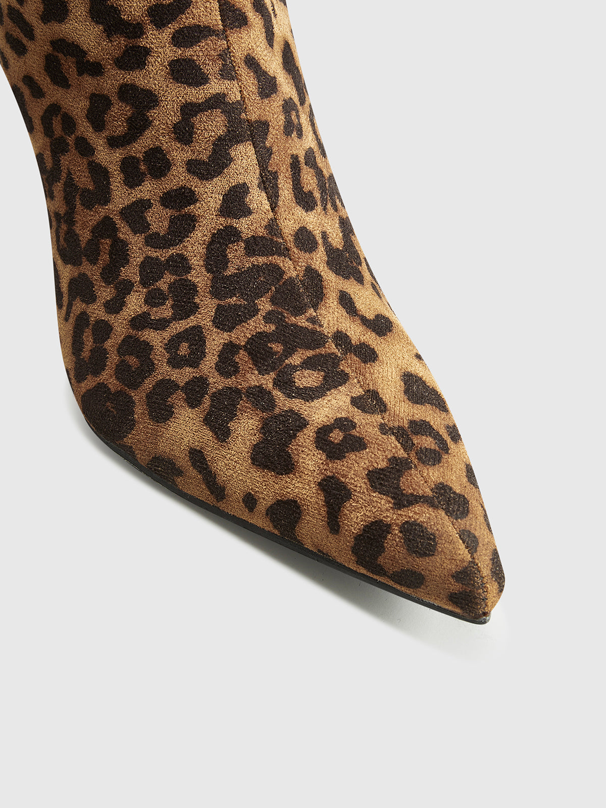 Bottes hautes à imprimé léopard pour femmes avec talon moyen 7