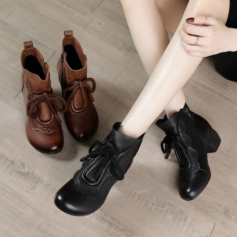 Bottes pour Femme à Lacets et Fermeture Éclair 3