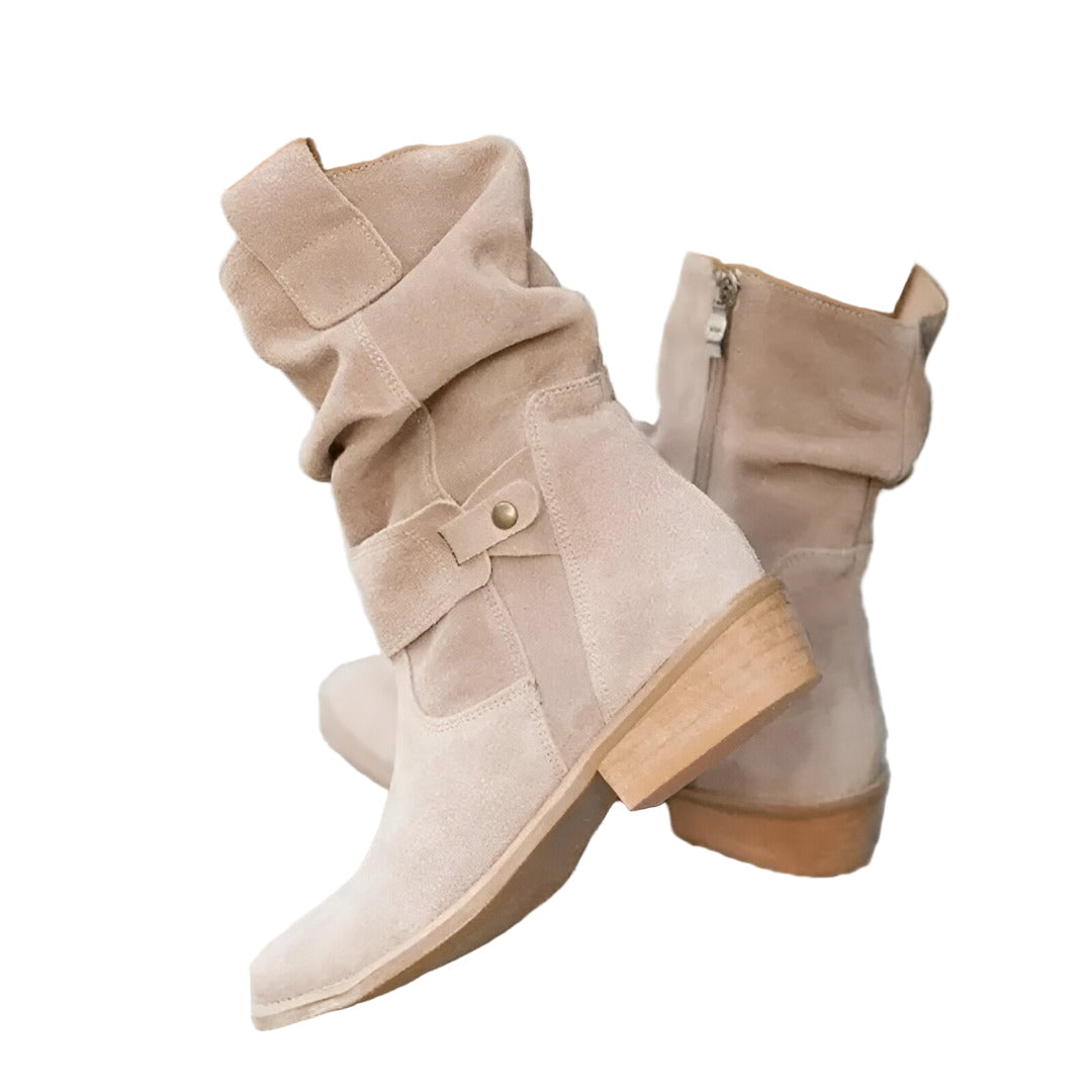 Bottes pour Femmes en Simili Suède avec Semelle Confortable 0