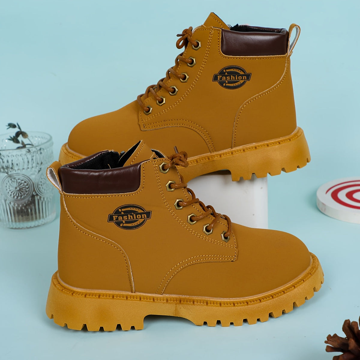 Bottes pour Garçons avec Fermeture Éclair Synthetique Antidérapante