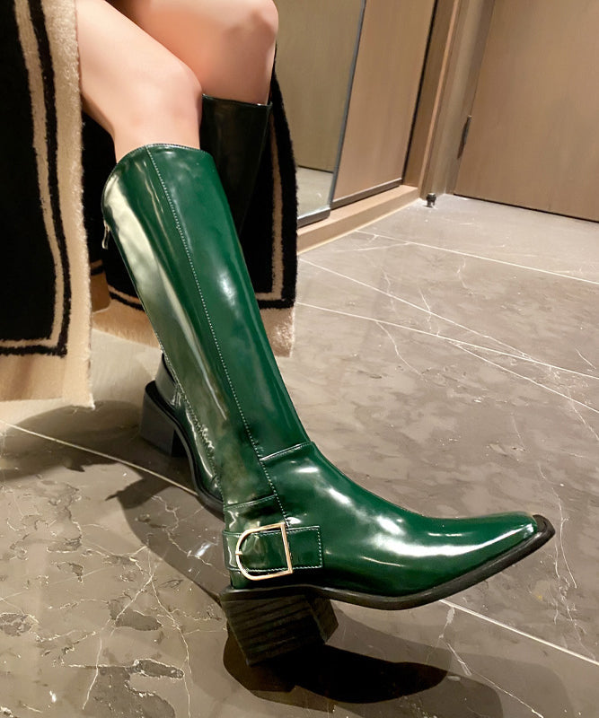 Bottes pour femmes en cuir avec fermeture éclair 0