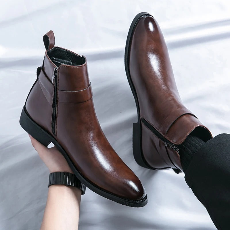 Bottes pour hommes en cuir avec style raffiné 0