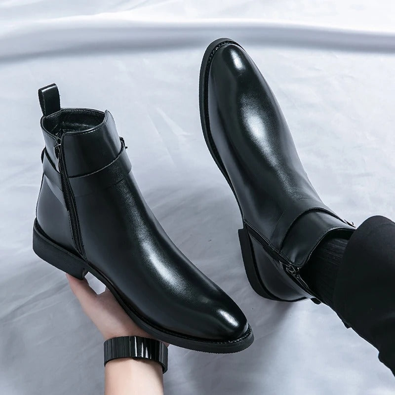 Bottes pour hommes en cuir avec style raffiné 2