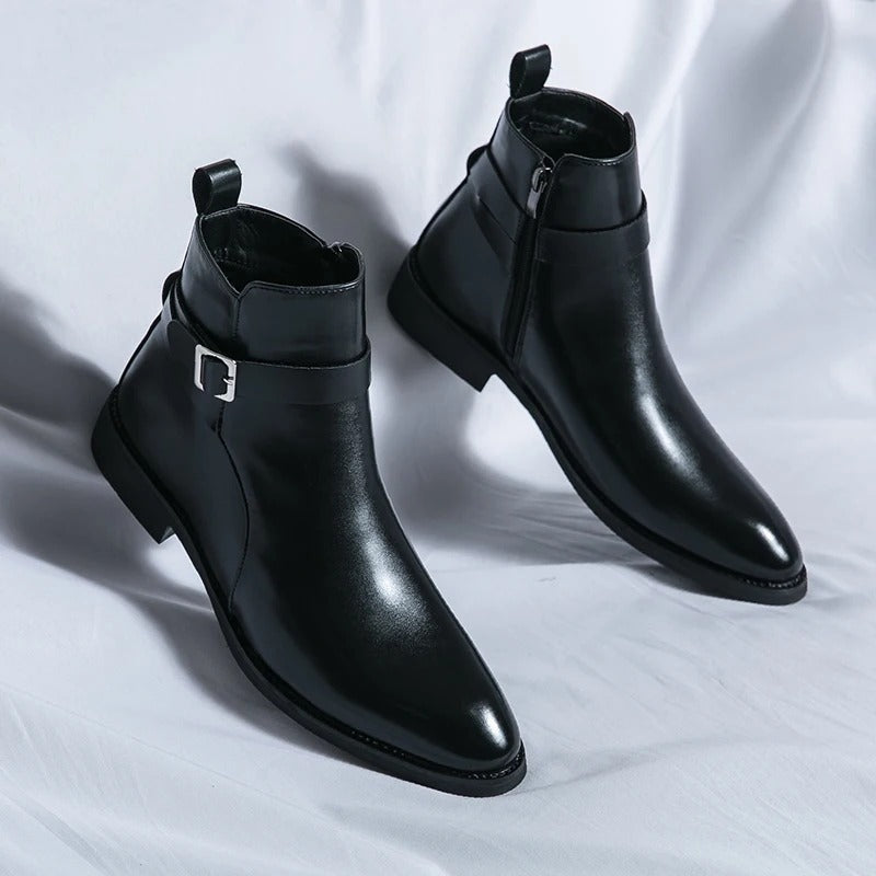 Bottes pour hommes en cuir avec style raffiné 4