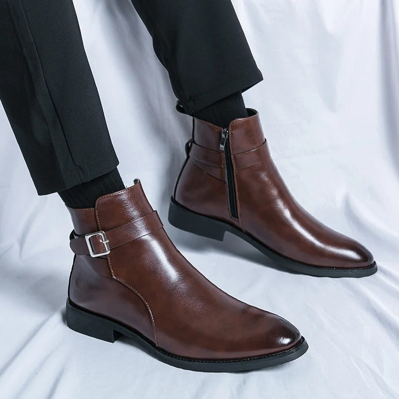 Bottes pour hommes en cuir avec style raffiné 5