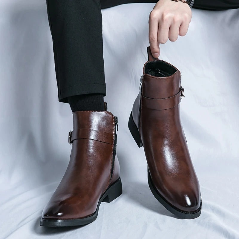 Bottes pour hommes en cuir avec style raffiné 6