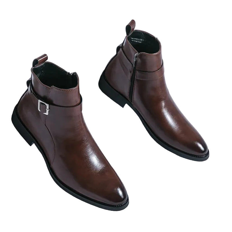 Bottes pour hommes en cuir avec style raffiné 7