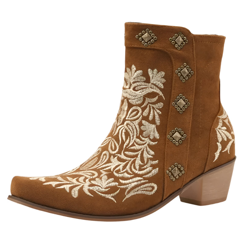 Bottines Femme Cowboy Similicuir Confort Légère 0