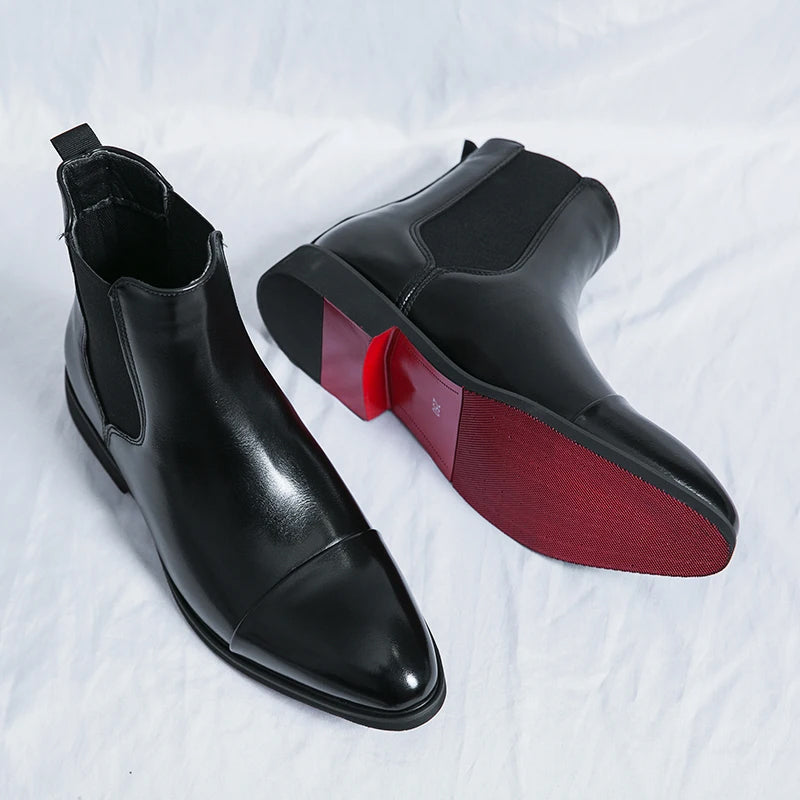 Bottines Homme Chelsea Classiques avec Panneaux Élastiques 0
