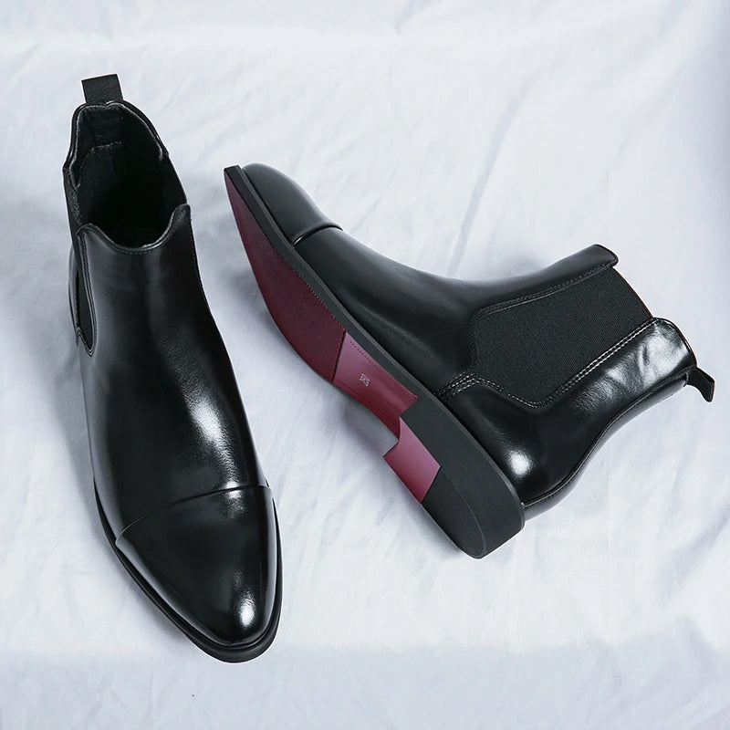 Bottines Homme Chelsea Classiques avec Panneaux Élastiques 1
