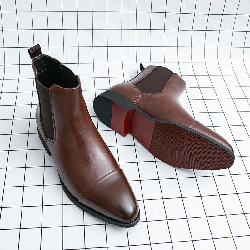 Bottines Homme Chelsea Classiques avec Panneaux Élastiques 3