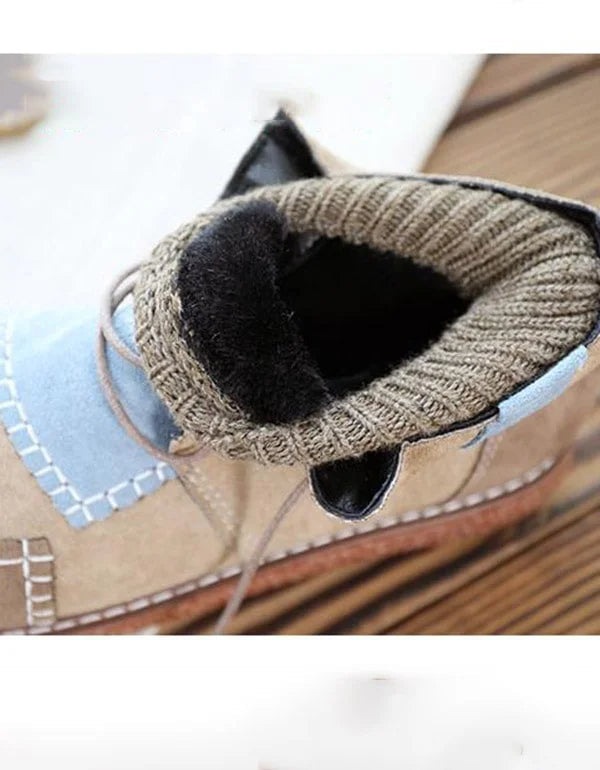 Bottines d'hiver Rétro à Lacets pour Femme 5