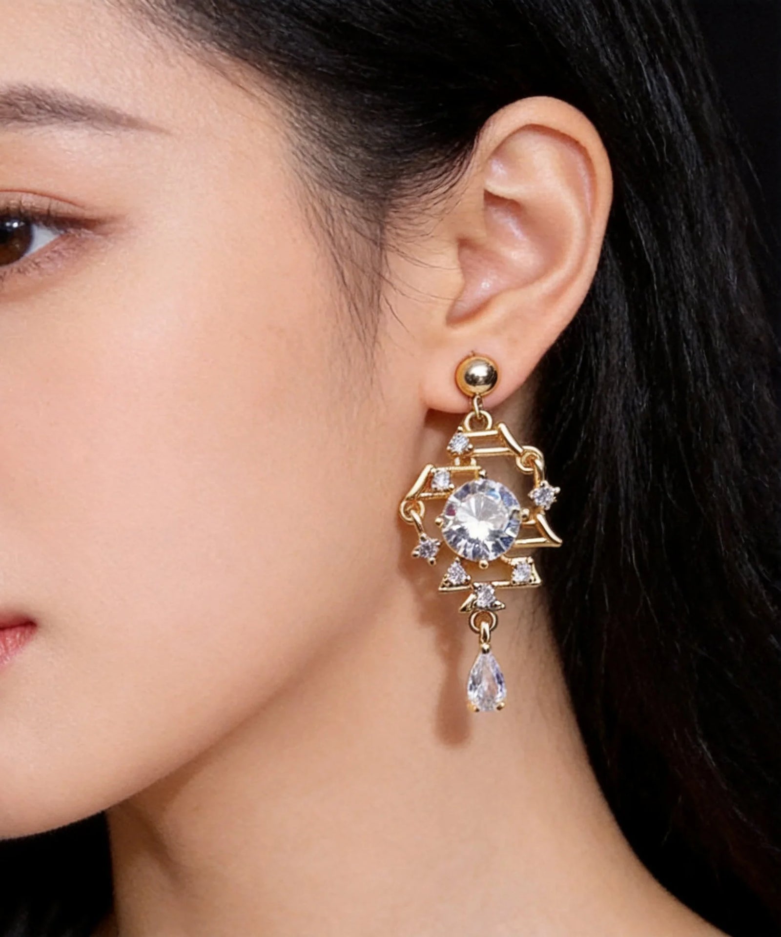 Boucles D'Oreilles Pendantes Femme Design Original Moderne 3