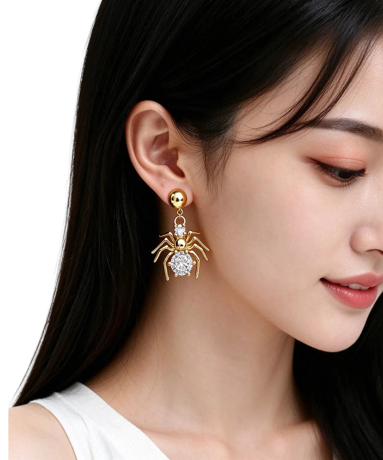 Boucles D'oreilles Pendantes Femme Design Araignée Contemporain 3
