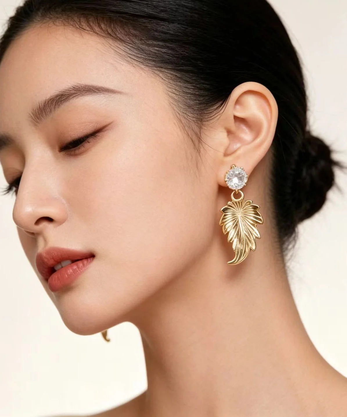 Boucles D'oreilles Pendantes Femme Rétro Motif Feuilles 4