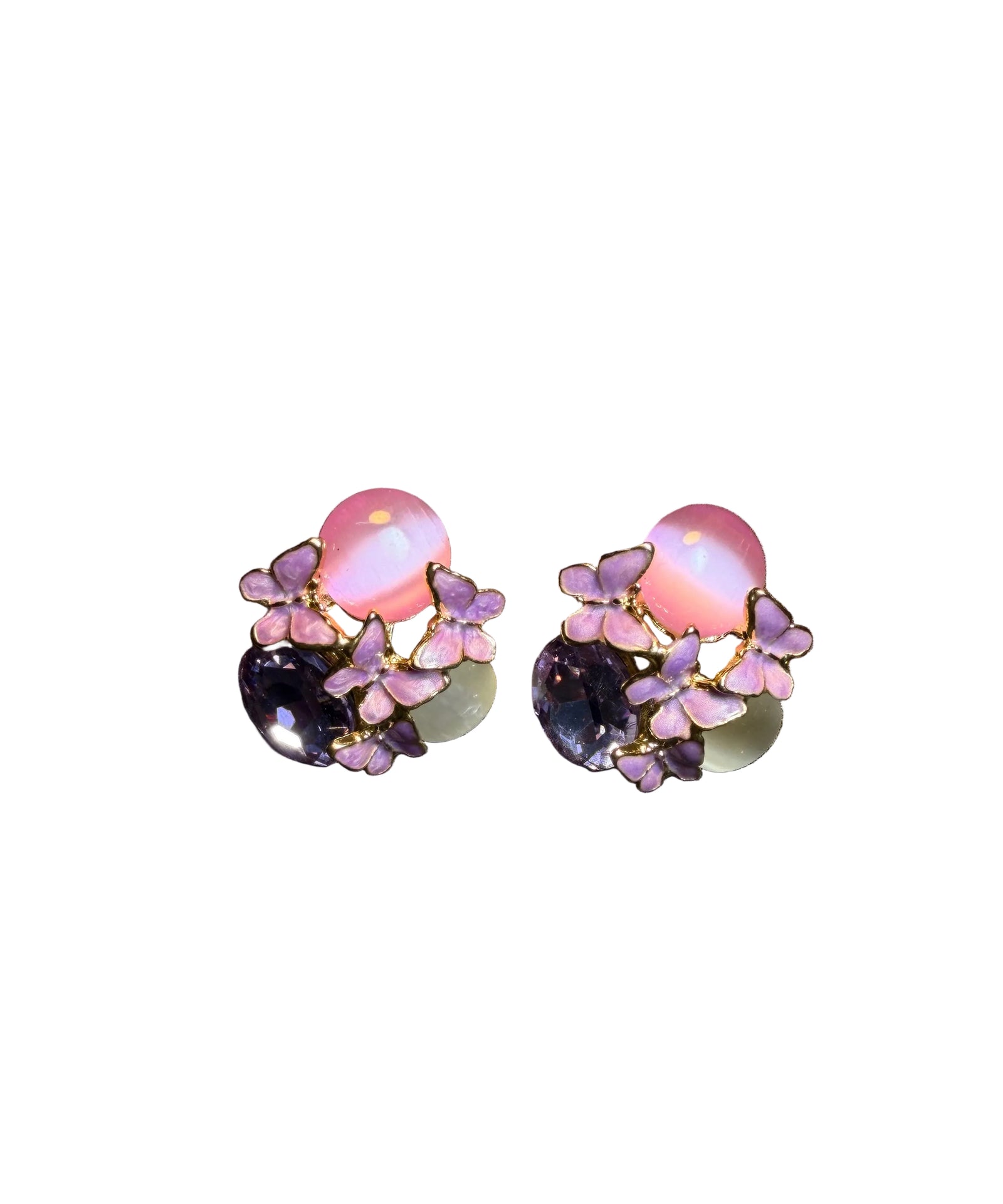 Boucles d'oreilles Femme Cristal Iris Design Élégant 0