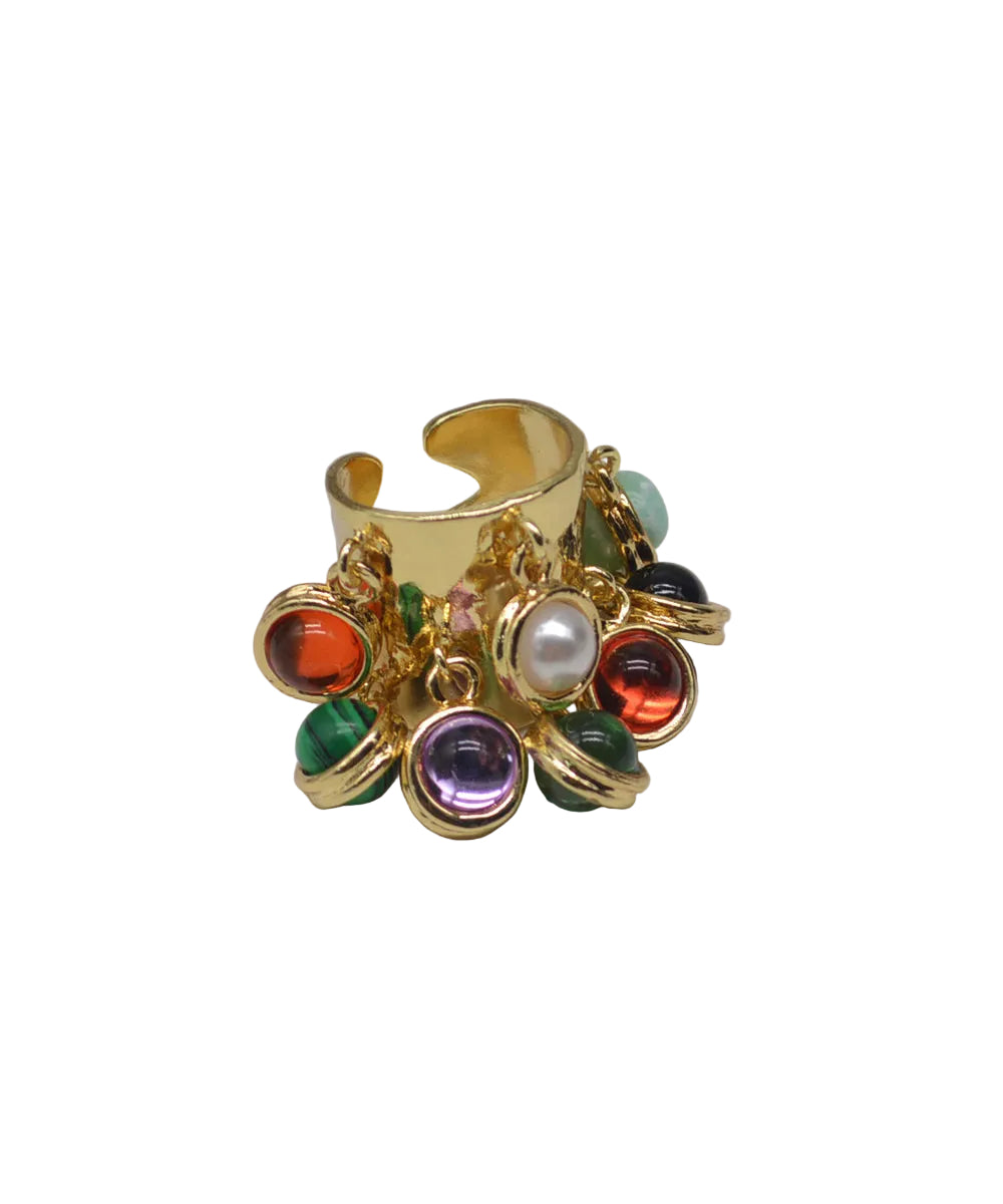 Boucles d'oreilles ouvertes vintage pour femme style émeraude 4