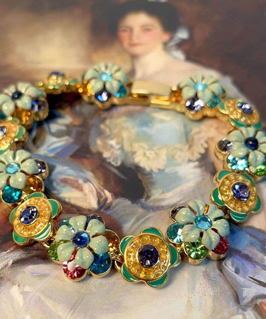 Bracelet Femme Chaîne Florale Style Rétro 3