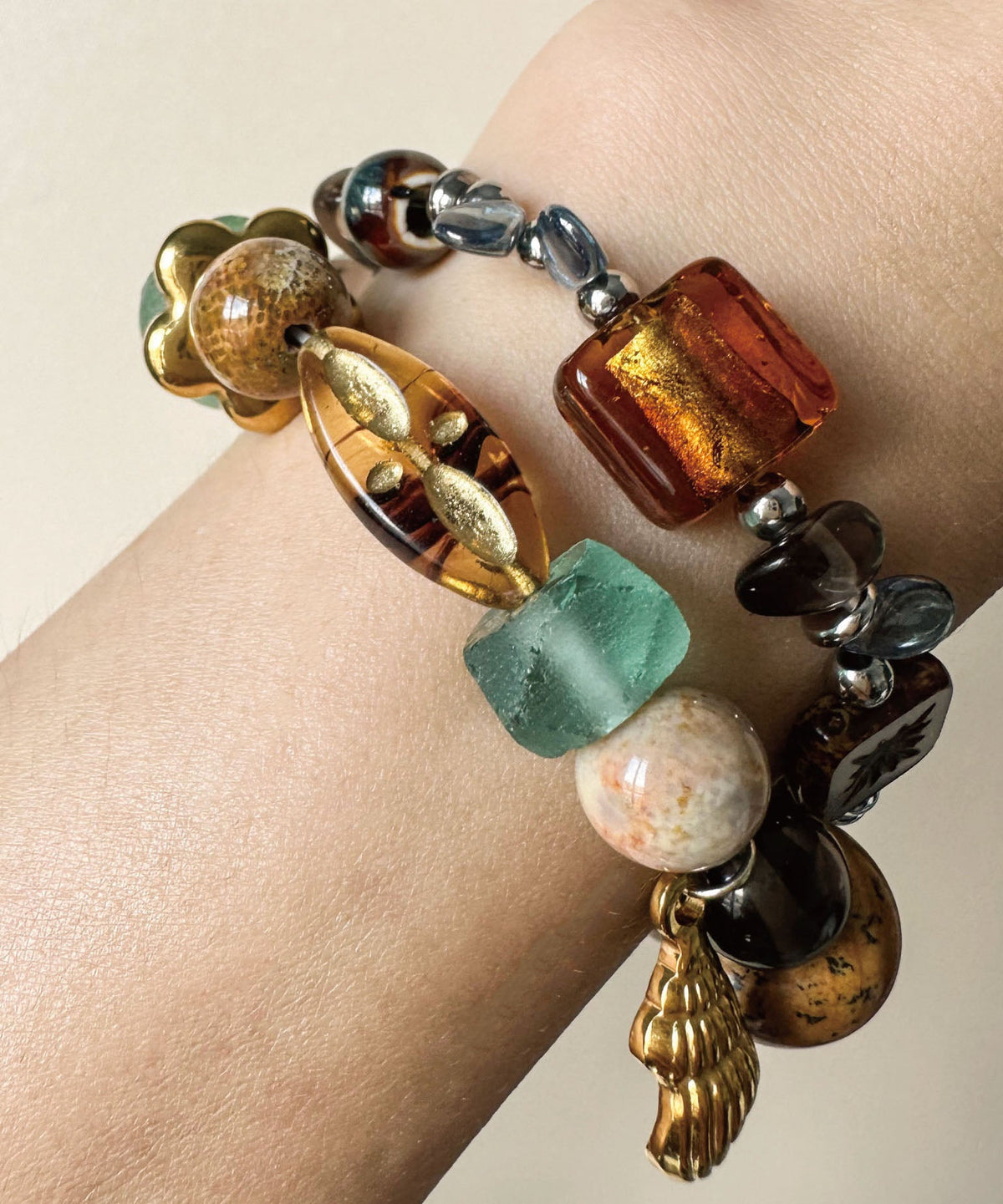 Bracelet Femme Style Vintage Perles Naturelles 2