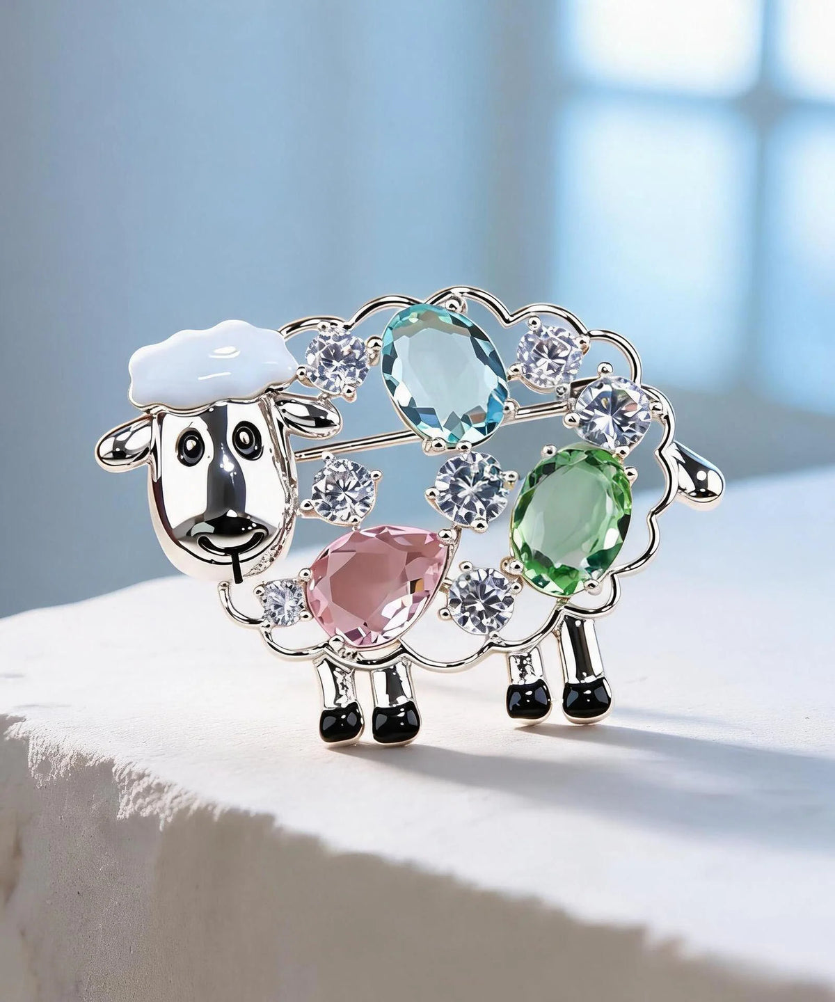 Broche Femme Mouton Design Raffiné pour Vêtement et Bijoux Broche 1