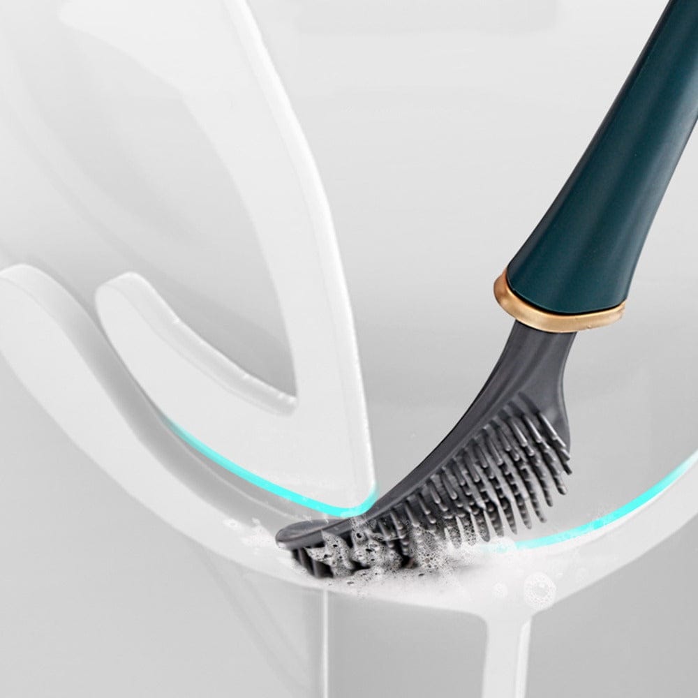 Brosse WC Silicone avec Poignée Ergonomique et Support Mural 4