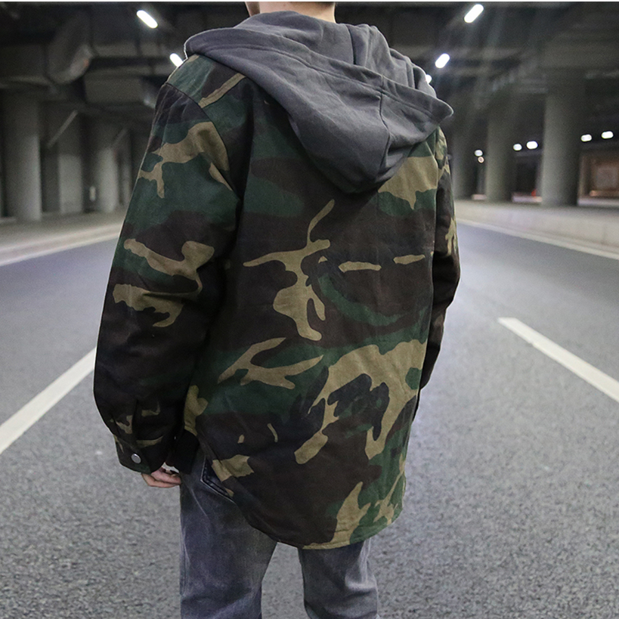 Sweat à Capuche Homme Camouflage Moderne 100% Coton-2